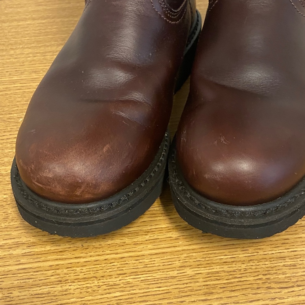 Georgia Boot Men's Dark Brown Pull-On Western Work Boots - Picture 9 of 13